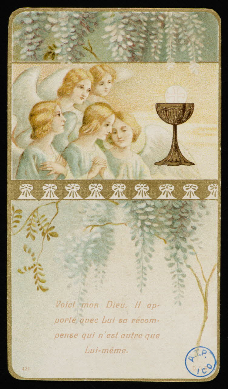image pieuse Anges et hostie 1922 1980.31.47 Photo