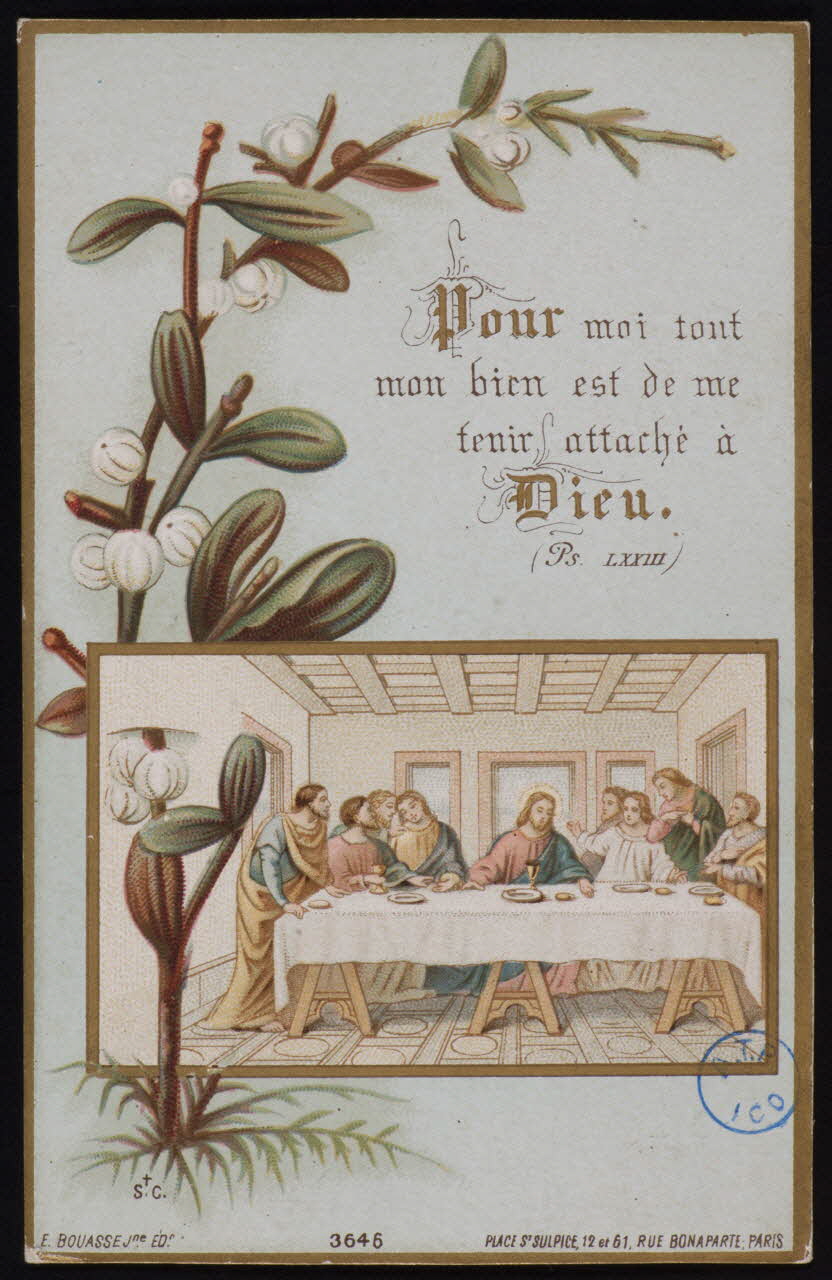 Bouasse-Lebel image pieuse Pour moi tout  mon bien est de me  tenir attaché à  Dieu. 1890 1980.31.5 Photo