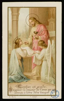 Gérard Marin image pieuse Eucharistie Paris 1923 1980.31.50 Photo
