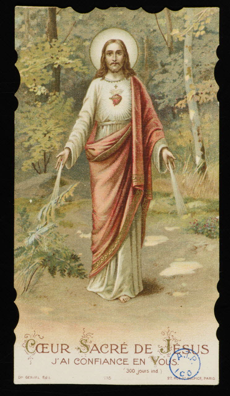 Gerval image pieuse COEUR SACRE DE JESUS Paris 1924 1980.31.52 Photo