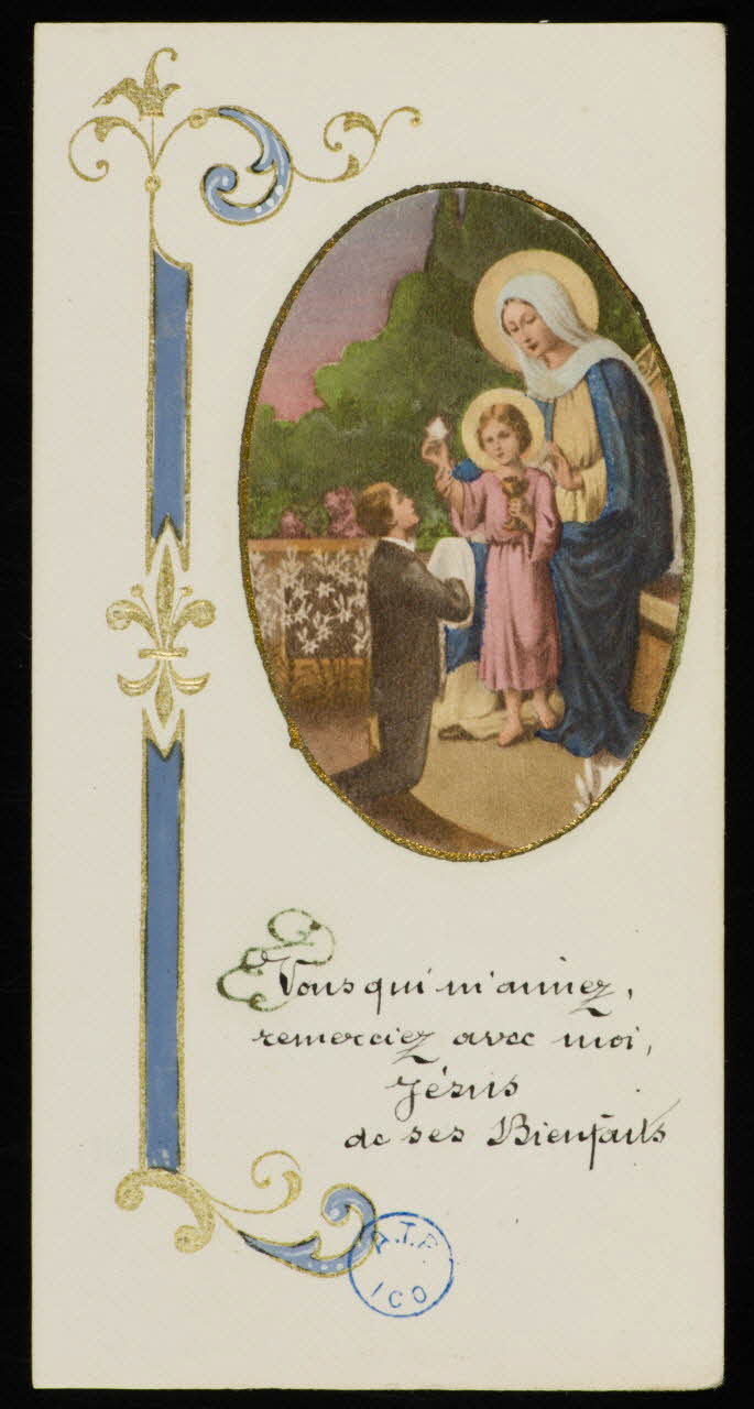 image pieuse Eucharistie Champagne-Ardenne, France 1945 1980.31.66 Photo