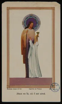 Bouasse-Lebel image pieuse Jésus va là, où il est aimé. Paris 1950 1980.31.71  Photo