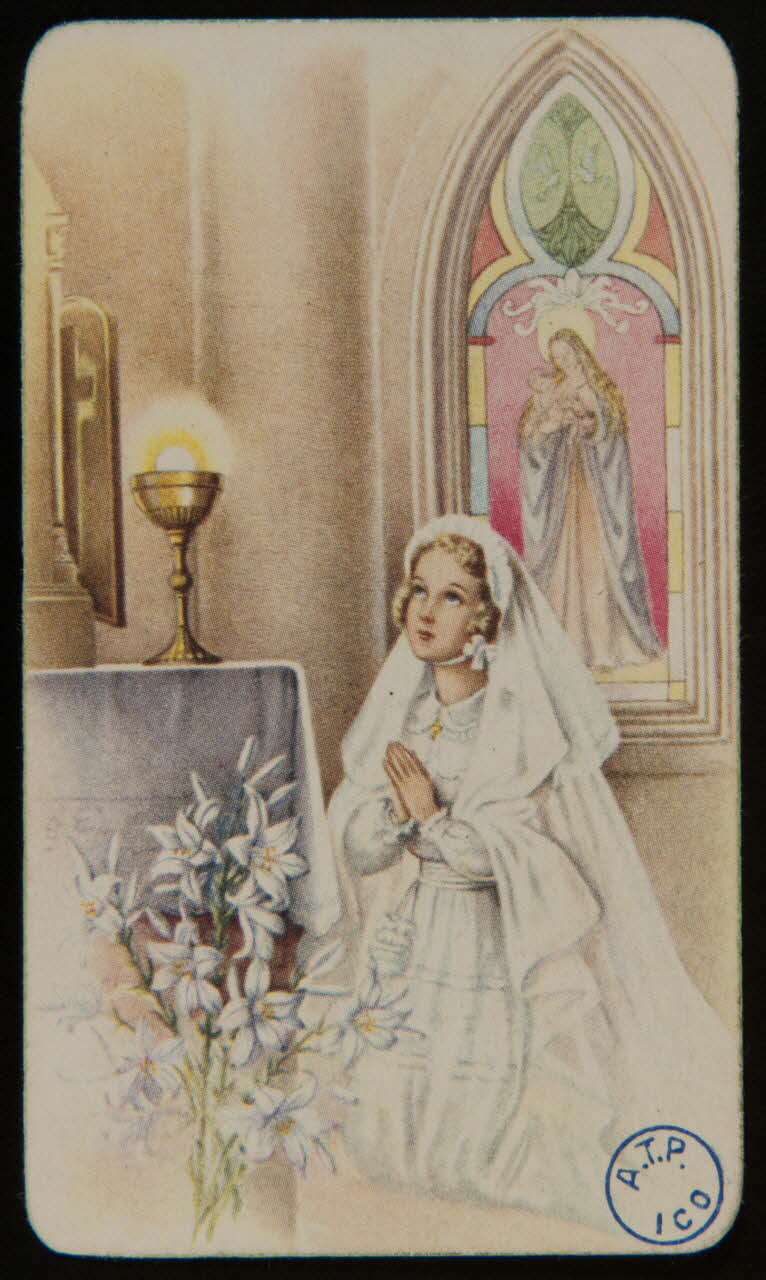 image pieuse Souvenir de communion solennelle 1957 1980.31.73 Photo