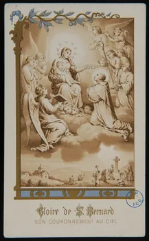 image pieuse Gloire de St. Bernard  SON COURONNEMENT AU CIEL 1980.31.86 Photo