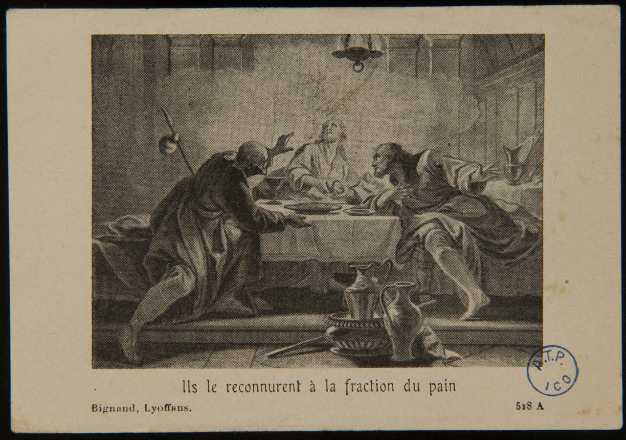Lyoffand Bignand image pieuse Ils le reconnurent à la fraction du pain Haute-Saône 1935 1980.31.92 Photo