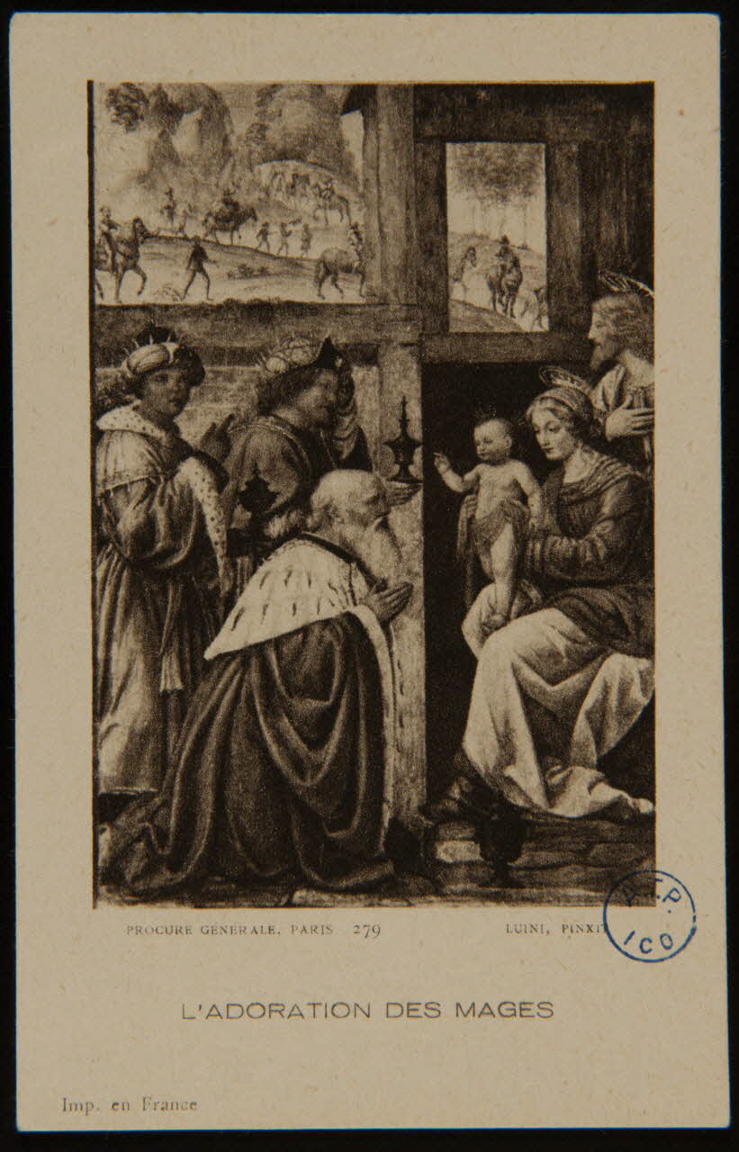 Luini, B. image pieuse L'ADORATION DES MAGES 1932 1980.31.93 Photo