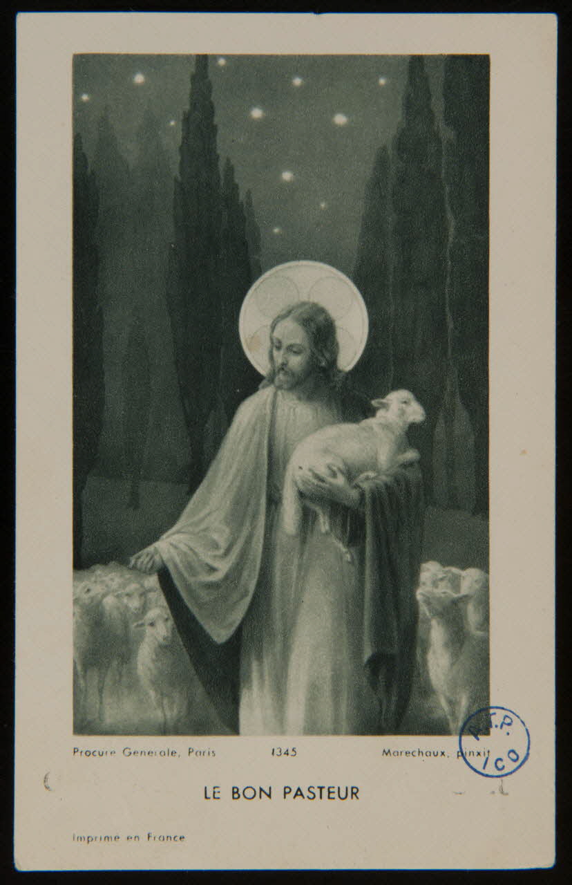 Maréchaux image pieuse LE BON PASTEUR 1905 1980.31.94 Photo