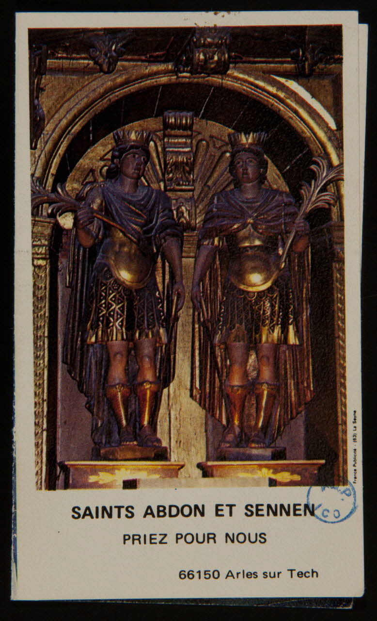 estampe SAINTS ABDON ET SENNEN  PRIEZ POUR NOUS 1980.36.2 Photo