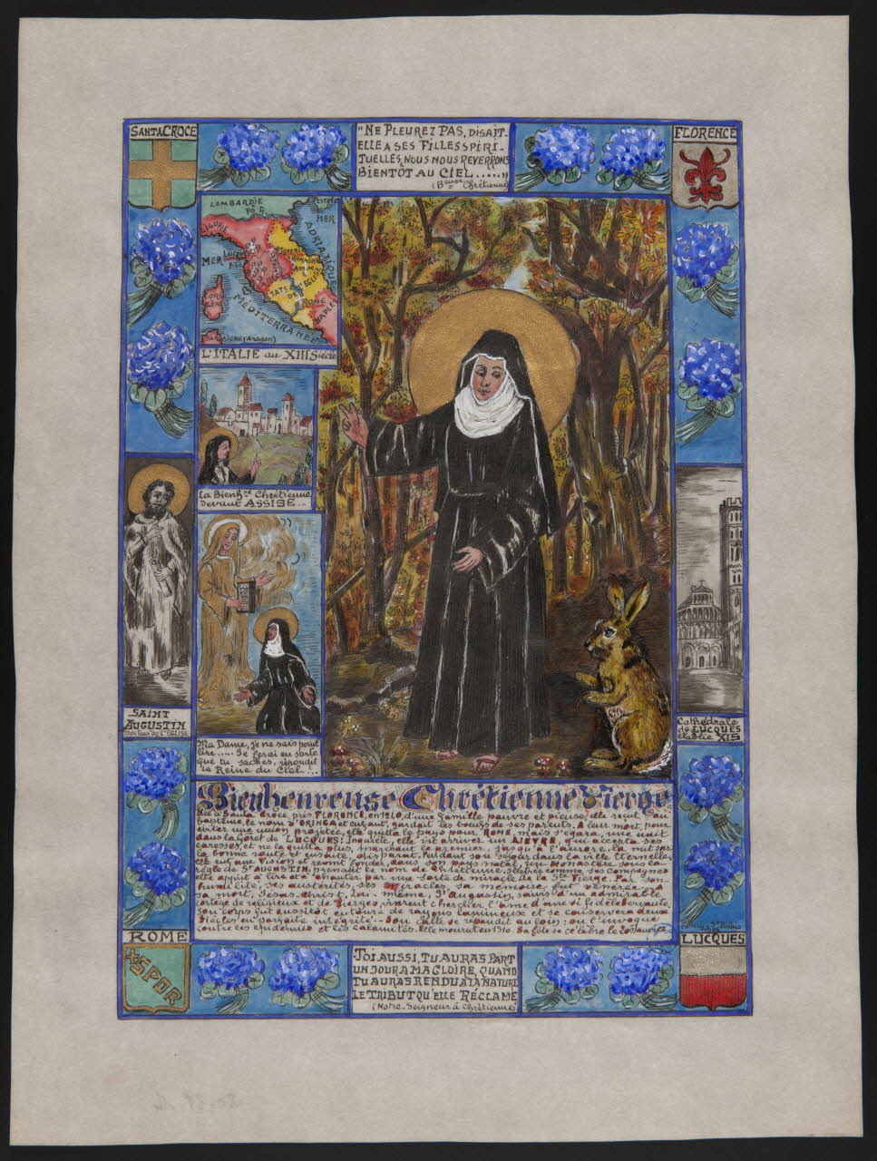 Coincy-Saint-Palais livre d'heures Bienheureuse Chrétienne Vierge 1956 1980.37.14 Photo