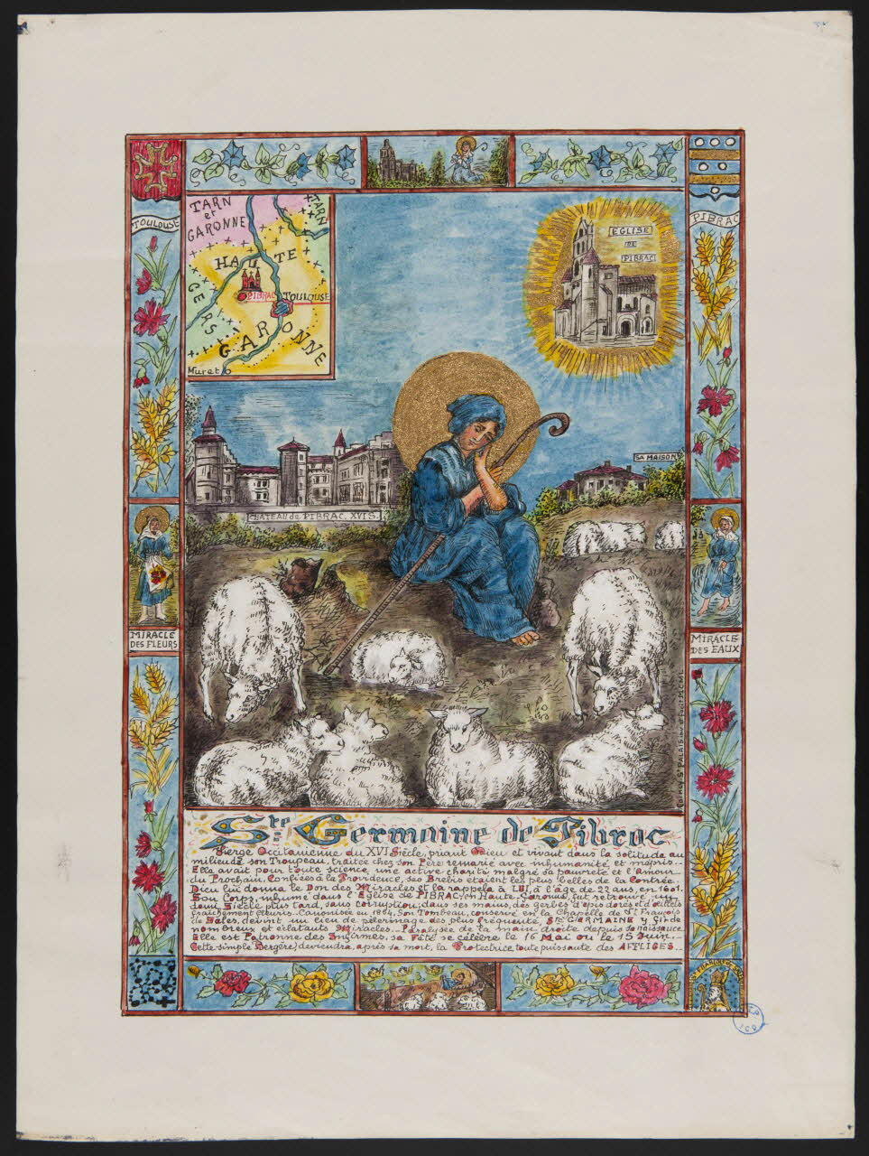 Coincy-Saint-Palais livre d'heures Ste Germaine de Pibrac 1950 1980.37.17 Photo