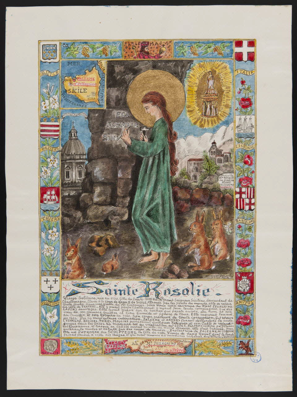 Coincy-Saint-Palais livre d'heures Sainte Rosalie 1950 1980.37.19 Photo