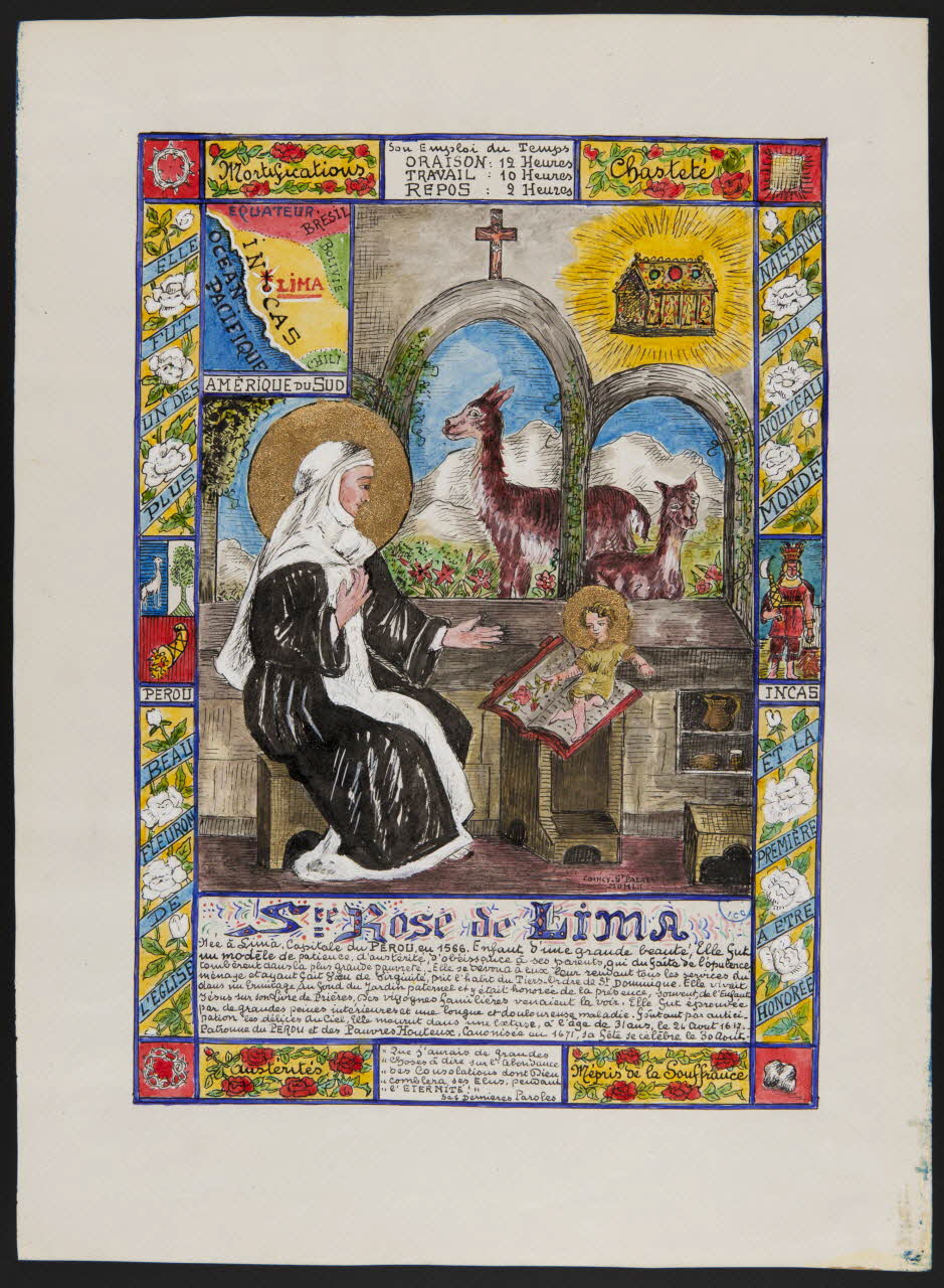 Coincy-Saint-Palais livre d'heures Ste Rose de Lima 1952 1980.37.2 Photo