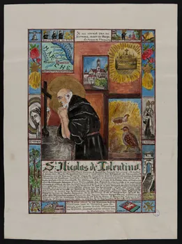 livre d'heures Image religieuse, vie de Saint Nicolas de Tolentino 1980.37.29 Photo