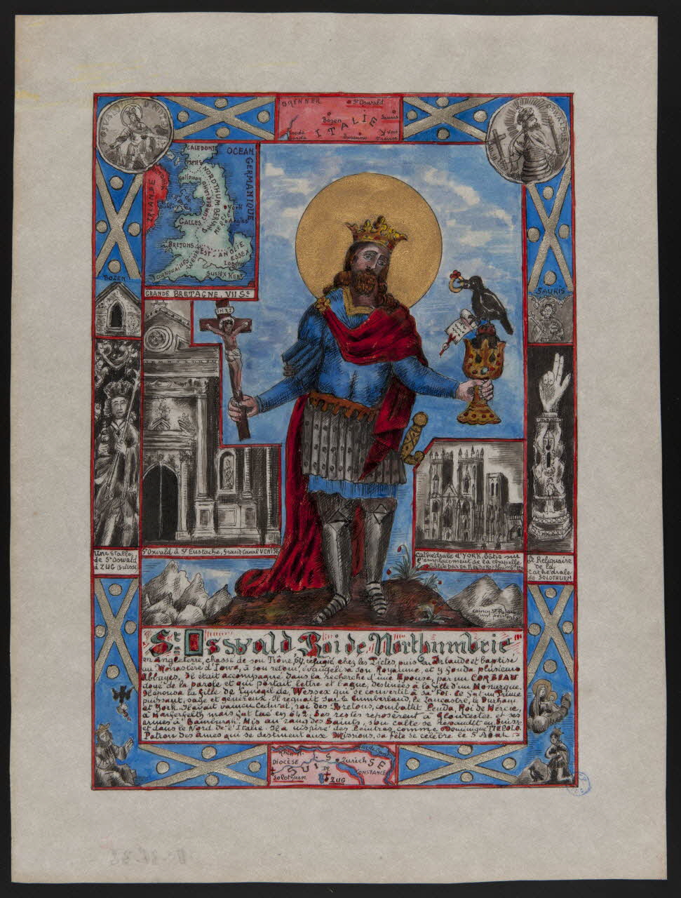 Coincy-Saint-Palais livre d'heures St Oswald Roi de Northumbrie 1956 1980.37.32 Photo
