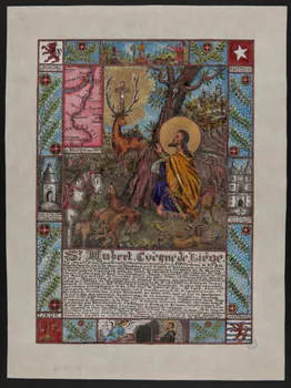 livre d'heures St Hubert, évêque de Liège. 1980.37.34 Photo