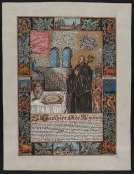 Coincy-Saint-Palais livre d'heures St Gauthier, Abbé bénédictin 1958 1980.37.35 Photo