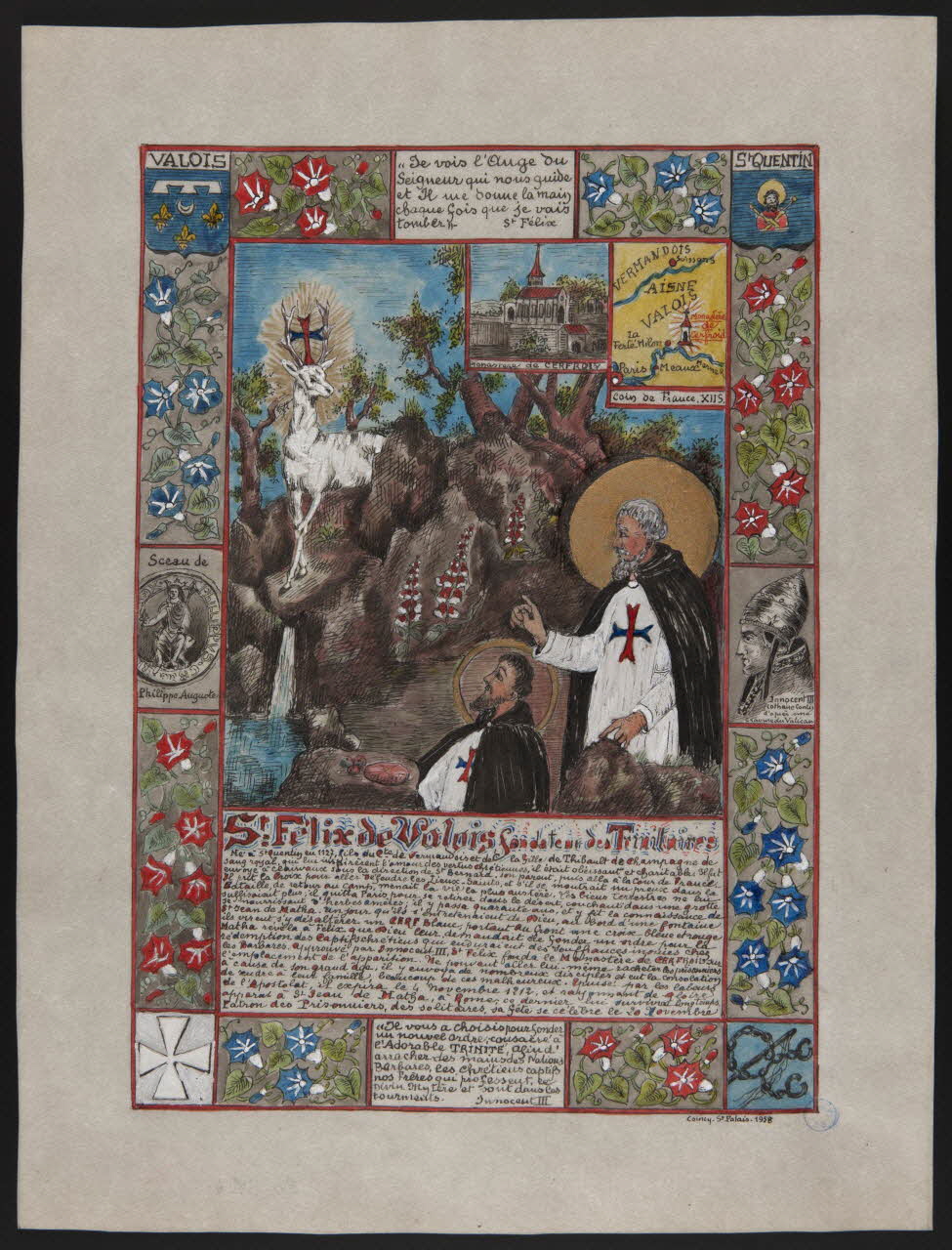 Coincy-Saint-Palais livre d'heures Saint Félix de Valois, fondateur des Trinitaires 1958 1980.37.4 Photo