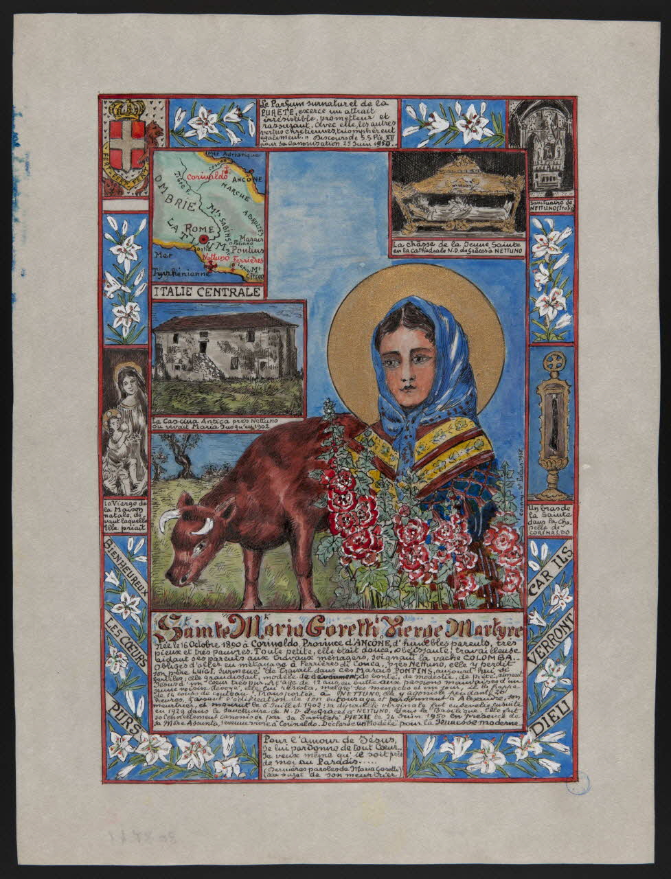 Coincy-Saint-Palais livre d'heures Sainte Maria Goretti, Vierge Martyre 1956 1980.37.41 Photo