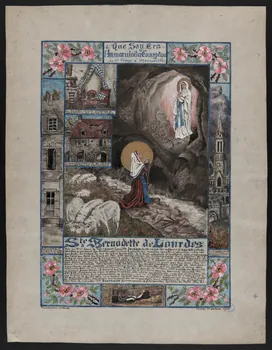 Coincy-Saint-Palais livre d'heures Ste Bernadette de Lourdes 1958 1980.37.42 Photo