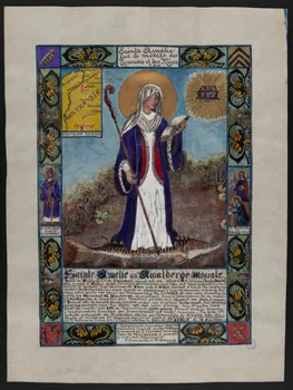 livre d'heures Vie de Sainte Amélie ou Amalberge Moniale 1980.37.43 Photo