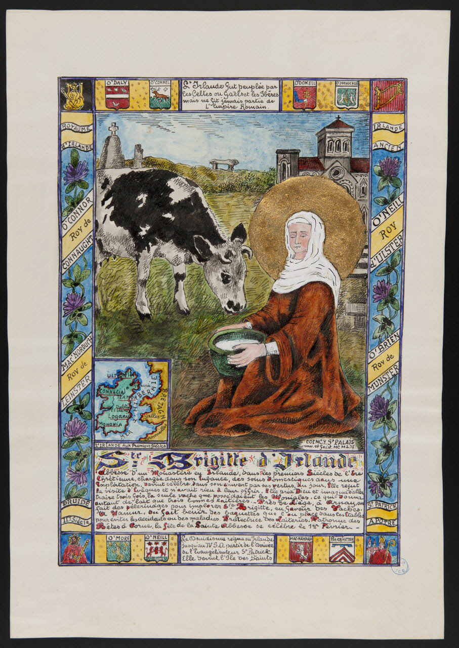 Coincy-Saint-Palais livre d'heures Ste Brigitte d'Irlande 1952 1980.37.44 Photo