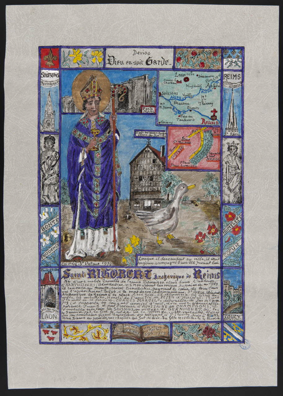 Coincy-Saint-Palais livre d'heures Saint RIGOBERT, Archevêque de Reims 1979 1980.37.5 Photo