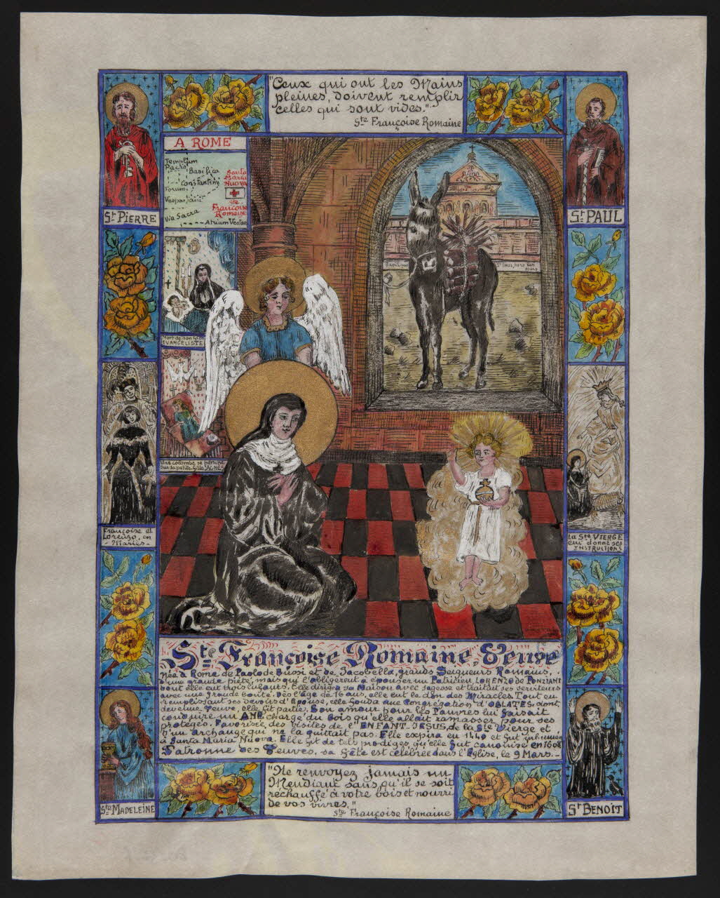 Coincy-Saint-Palais livre d'heures Ste Françoise Romaine Veuve 1965 1980.37.7 Photo