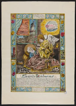 Coincy-Saint-Palais livre d'heures Sainte Lidwine 1950 1980.37.8 Photo