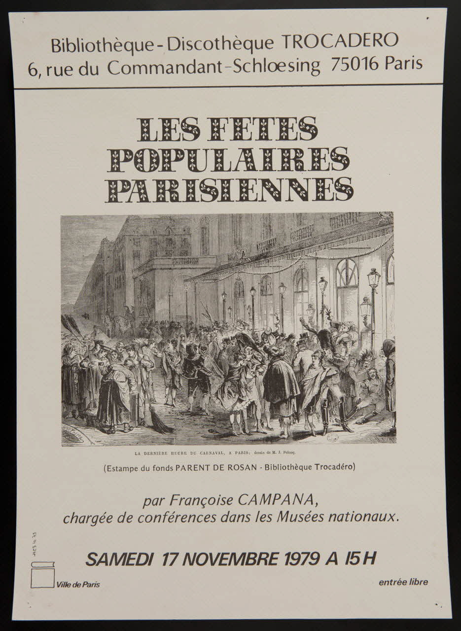 estampe LES FETES  POPULAIRES  PARISIENNES 1980.50.15 Photo