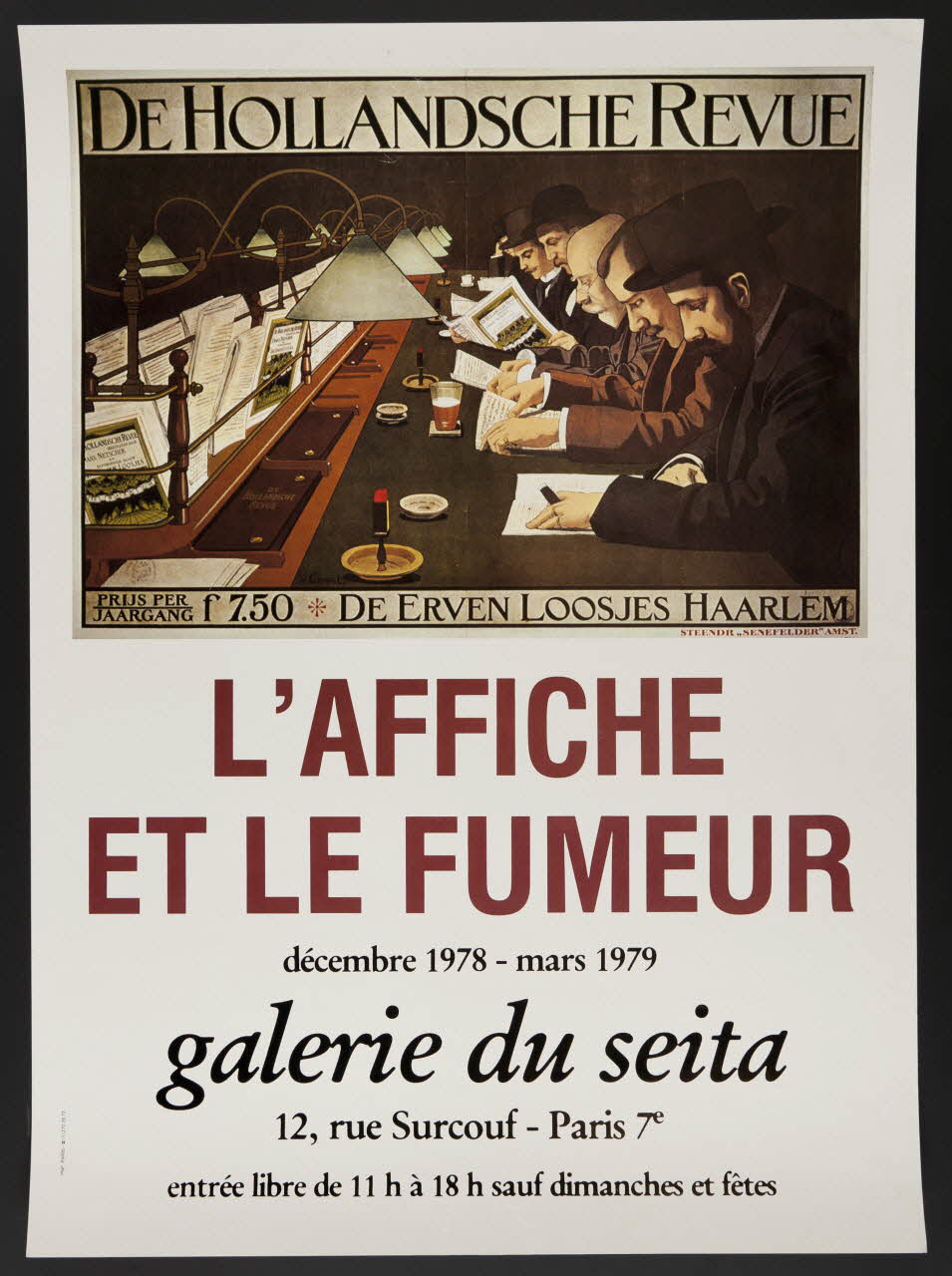 estampe L'AFFICHE  ET LE FUMEUR  décembre 1978 - mars 1979  galerie du seita 1980.50.19 Photo