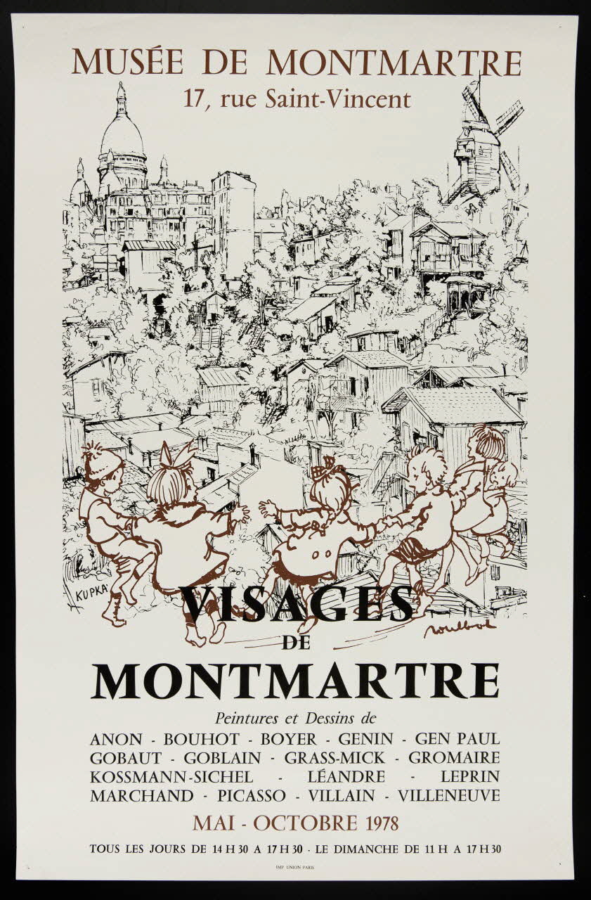 estampe VISAGES  DE  MONTMARTRE 1980.50.5 Photo