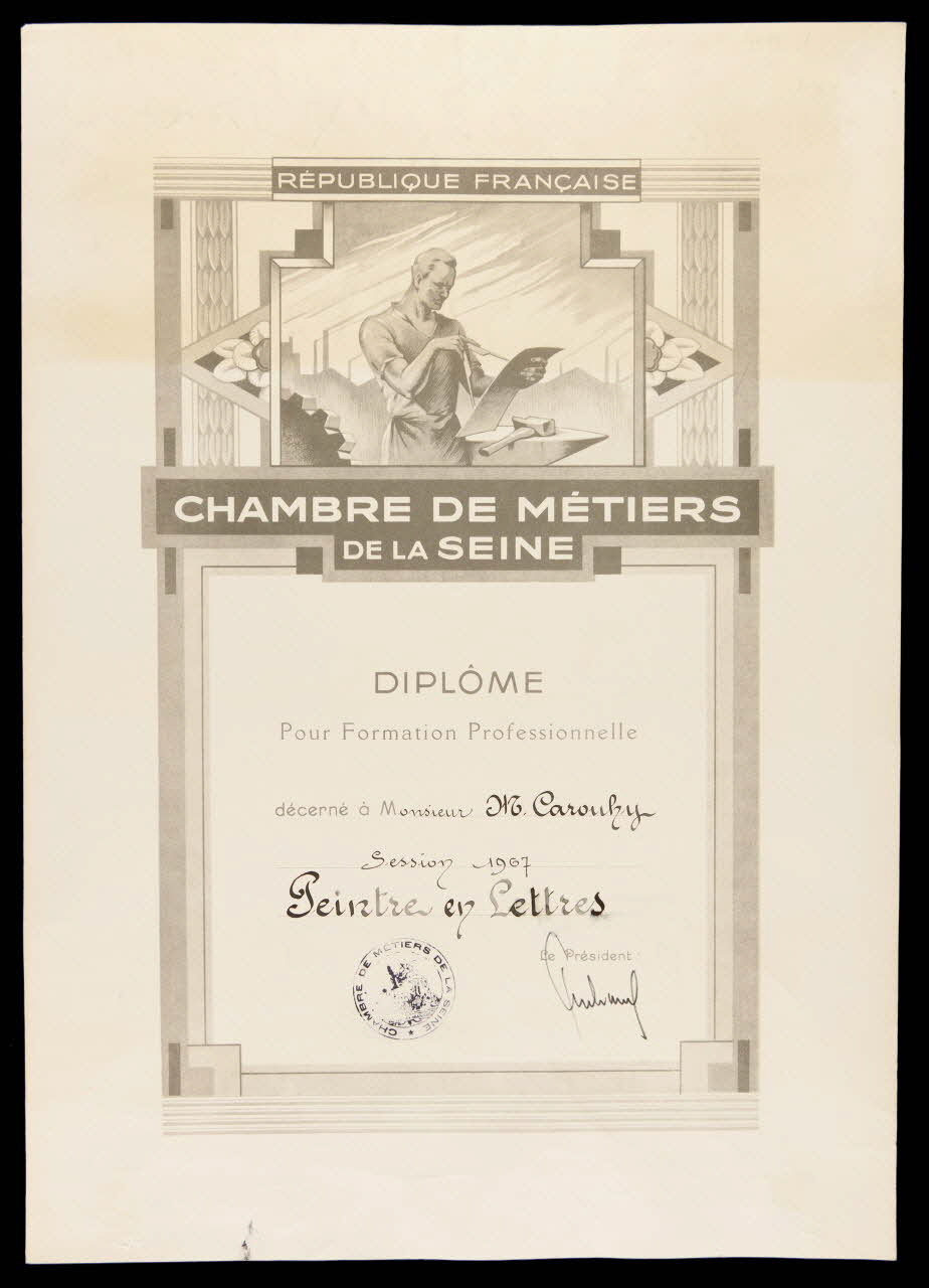 estampe CHAMBRE DE METIERS  DE LA SEINE 1980.6.18 Photo