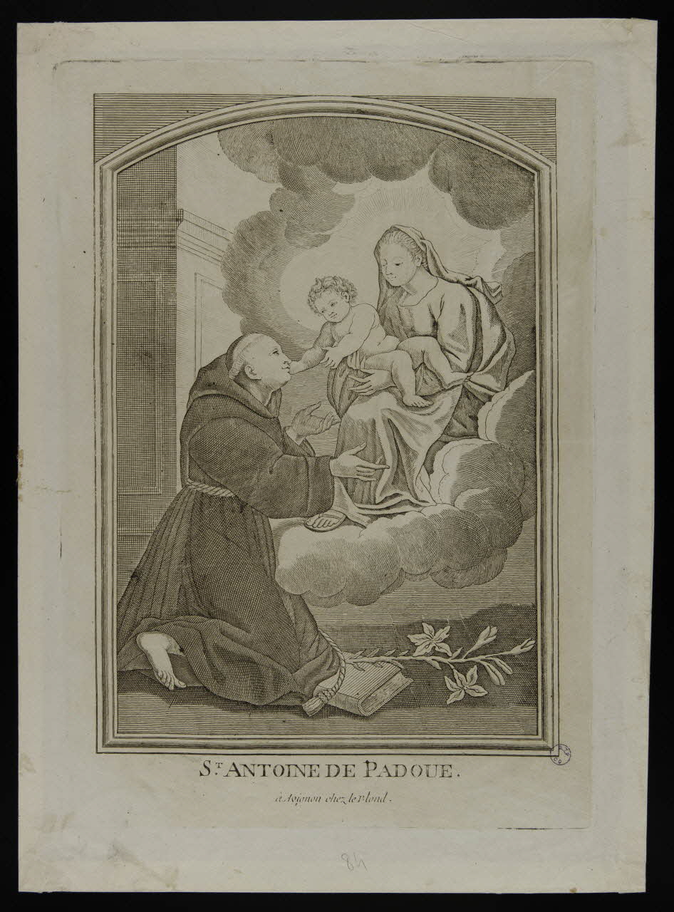 estampe ST. ANTOINE DE PADOUE. 1980.66.39 Photo