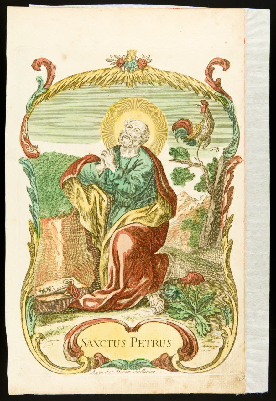 Daudet Jean Louis imagerie ancienne SANCTUS PETRUS Lyon 1723-1760 1980.66.47 Photo
