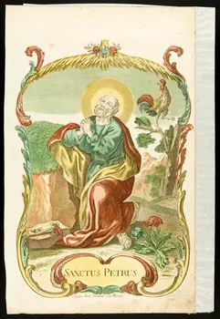 Daudet Jean Louis imagerie ancienne SANCTUS PETRUS Lyon 1723-1760 1980.66.47  Photo