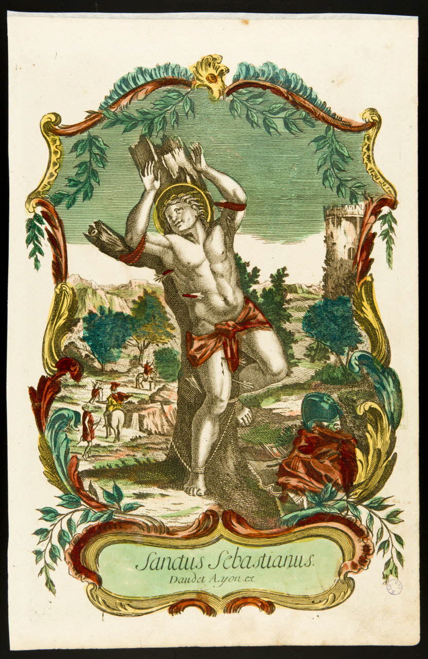 Daudet Jean Louis imagerie ancienne SANCTUS SEBASTIANUS Lyon 1723-1760 1980.66.49 Photo