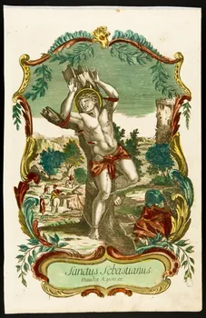 Daudet Jean Louis imagerie ancienne SANCTUS SEBASTIANUS Lyon 1723-1760 1980.66.49 Photo