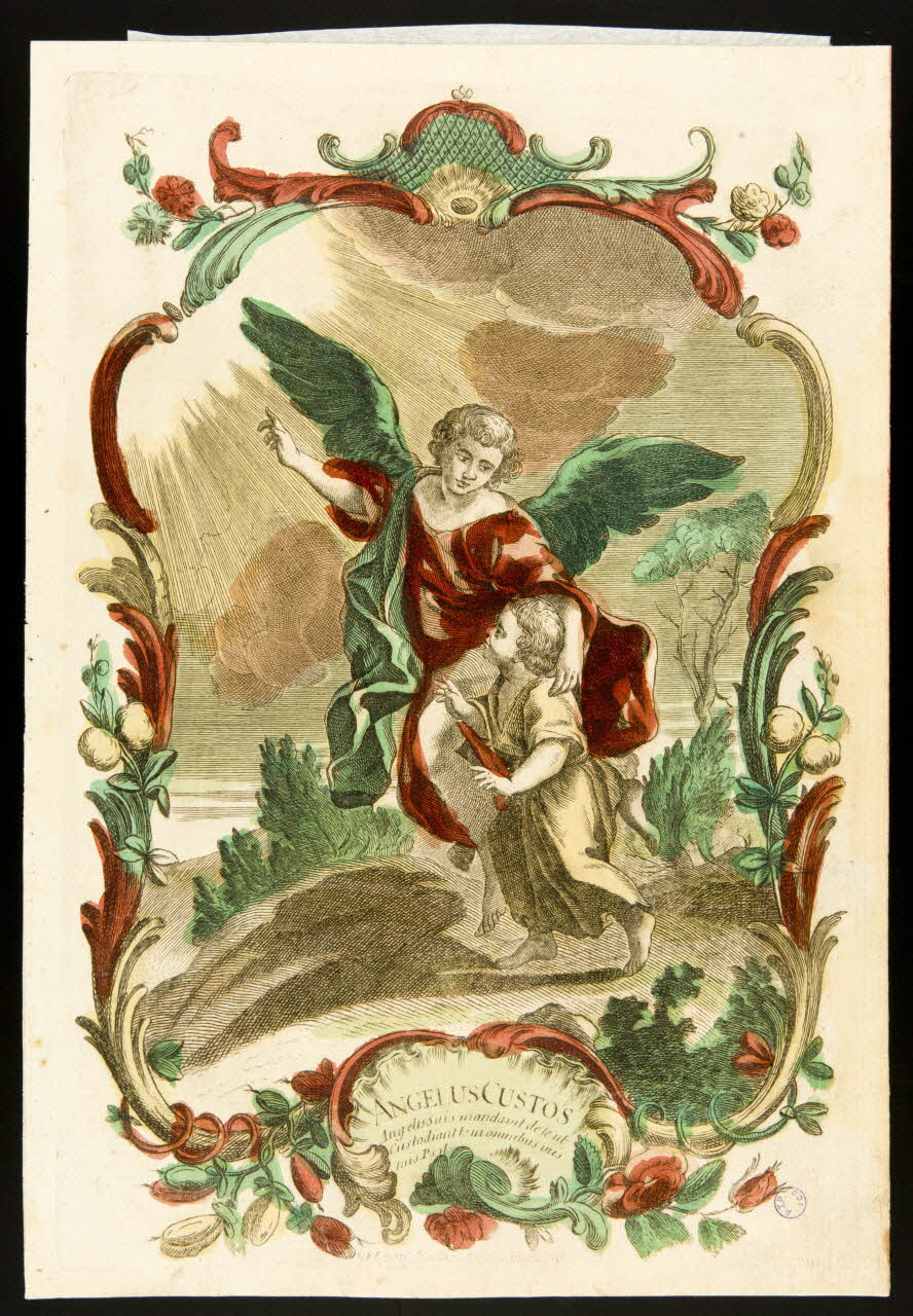 Daudet Jean Louis imagerie ancienne ANGELUS CUSTOS Lyon 1723-1760 1980.66.51 Photo