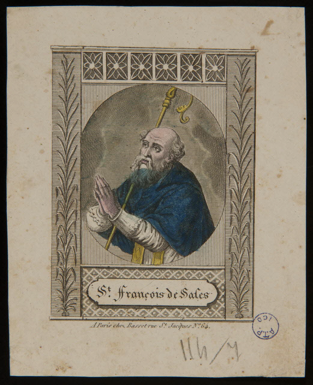 estampe St. François de Sales 1980.66.58 Photo