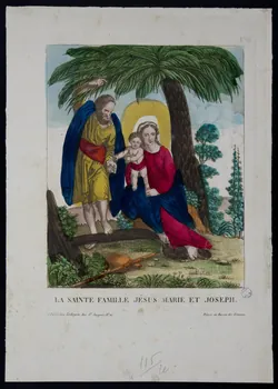 estampe LA SAINTE FAMILLE JESUS MARIE ET JOSEPH. 1980.66.74  Photo