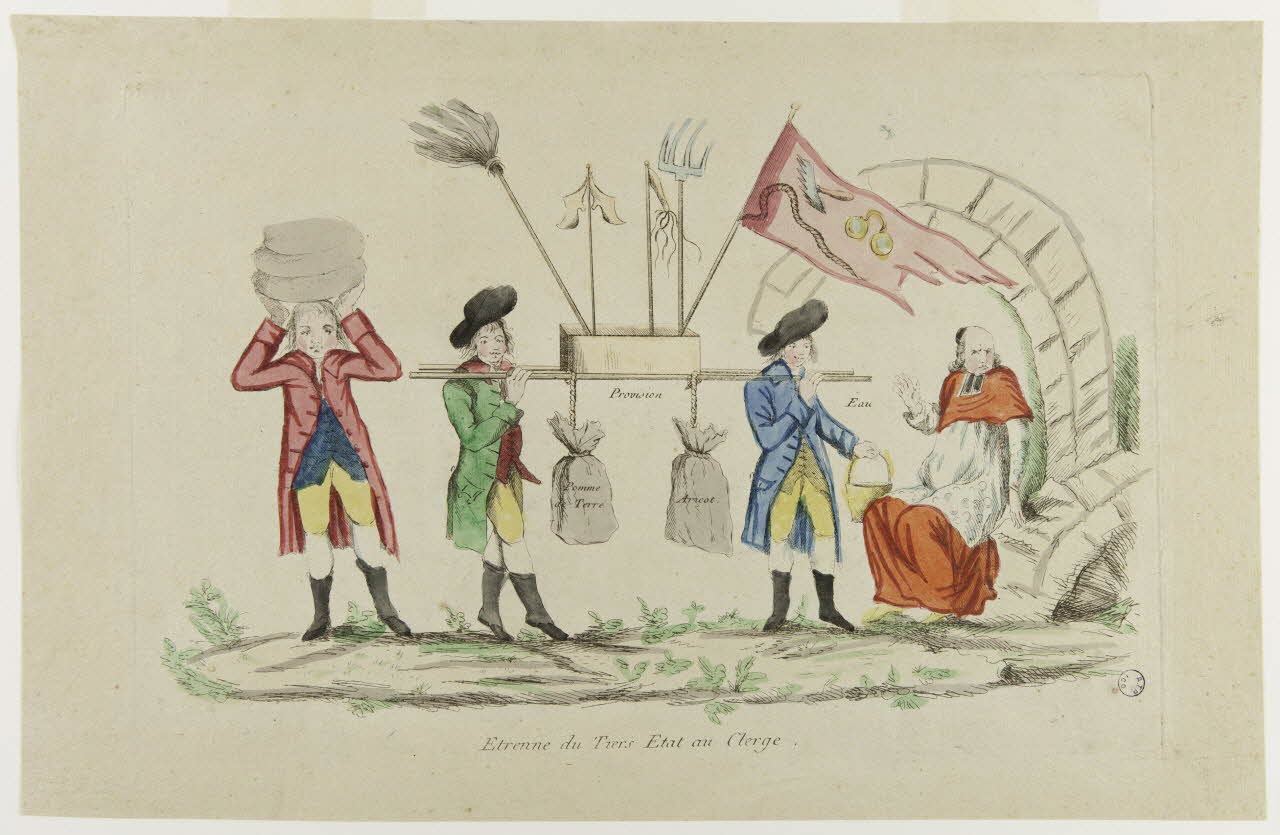 imagerie ancienne Etrenne du Tiers Etat au Clergé. France 1784-1794 1980.72.17 Photo
