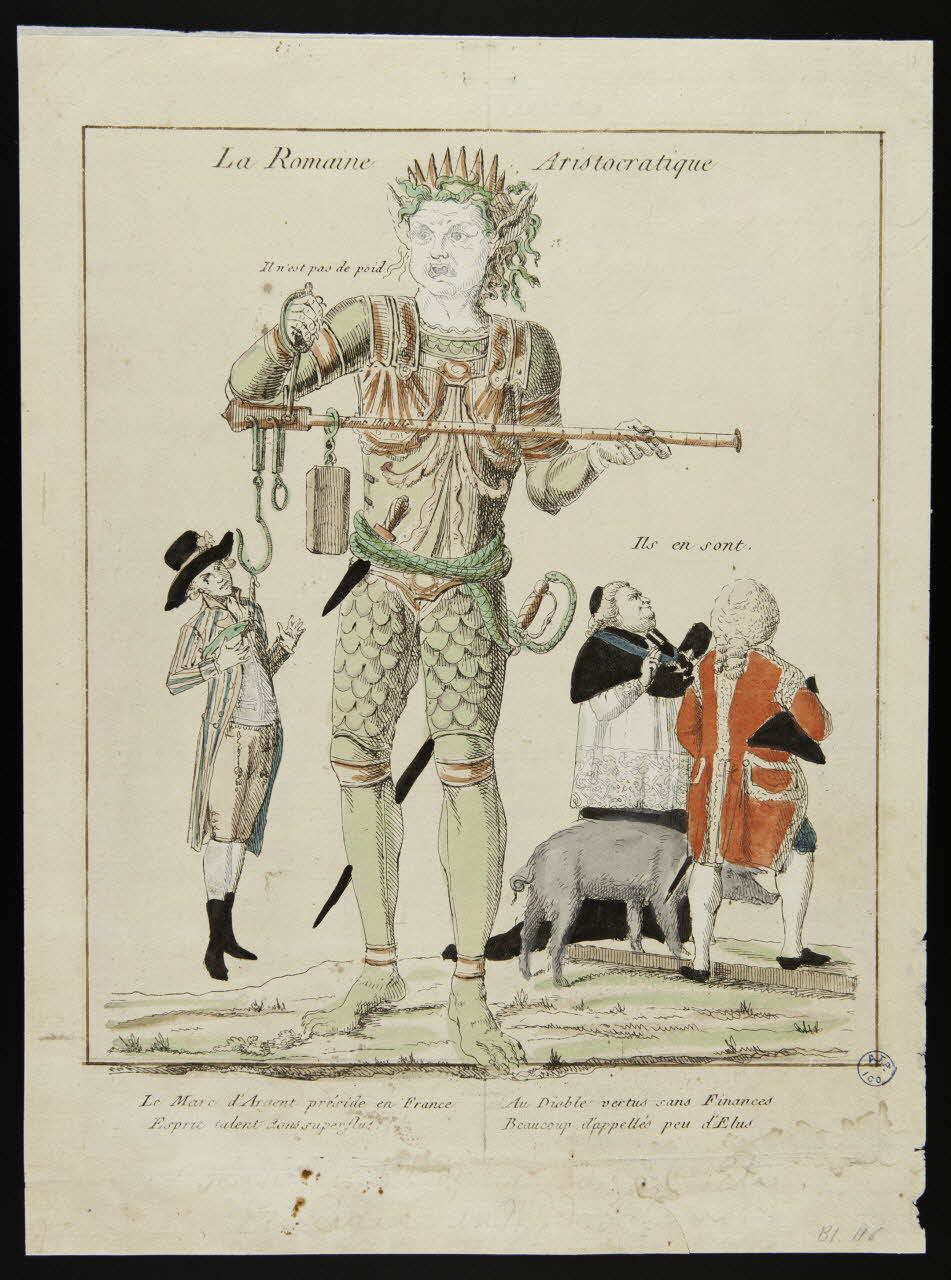 imagerie ancienne La Romaine Aristocratique France 1784-1794 1980.72.20 Photo