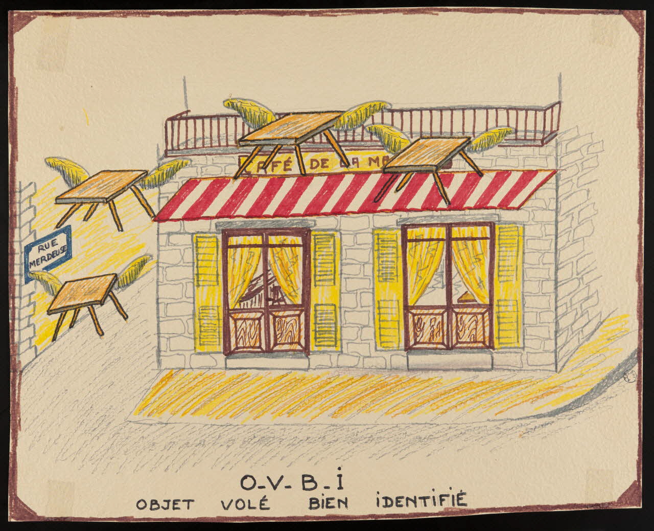 dessin O.V.B.I  OBJET VOLE BIEN IDENTIFIE 1980.81.35 Photo