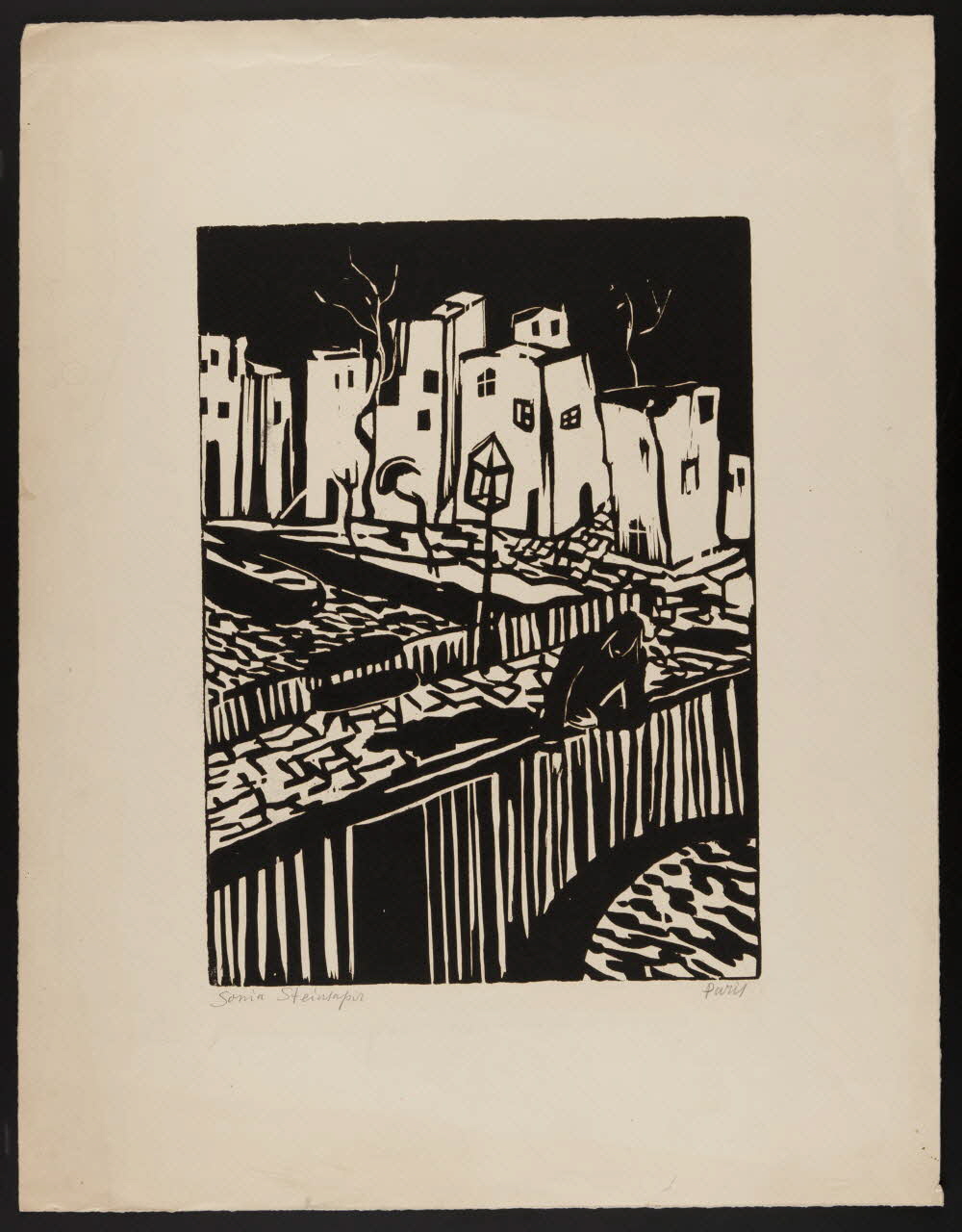 Sonia Steinsapir estampe Vue citadine de nuit France 1940 1980.82.4 Photo