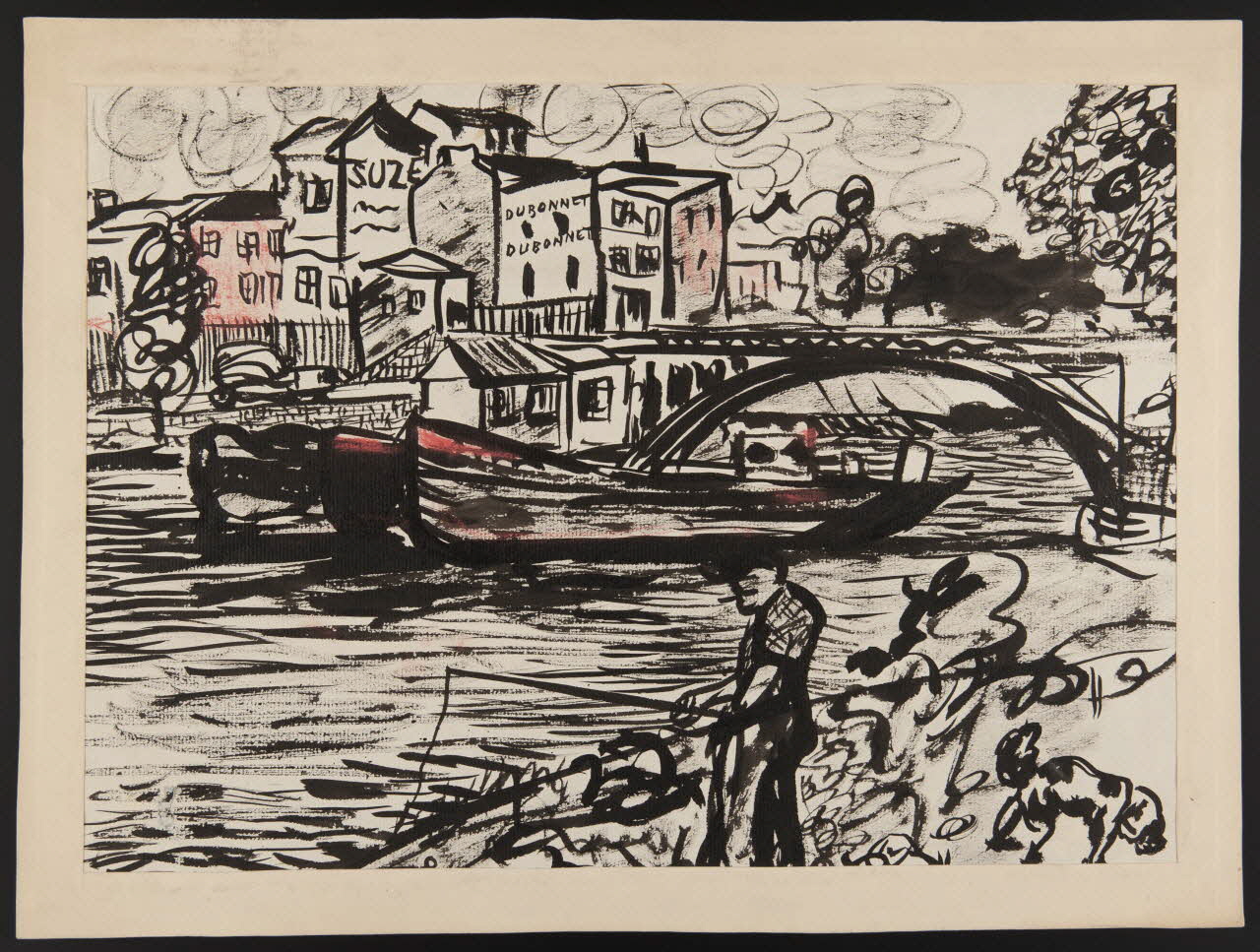 Sonia Steinsapir dessin Bord de Seine 1940 1980.82.7 Photo (c) Mucem