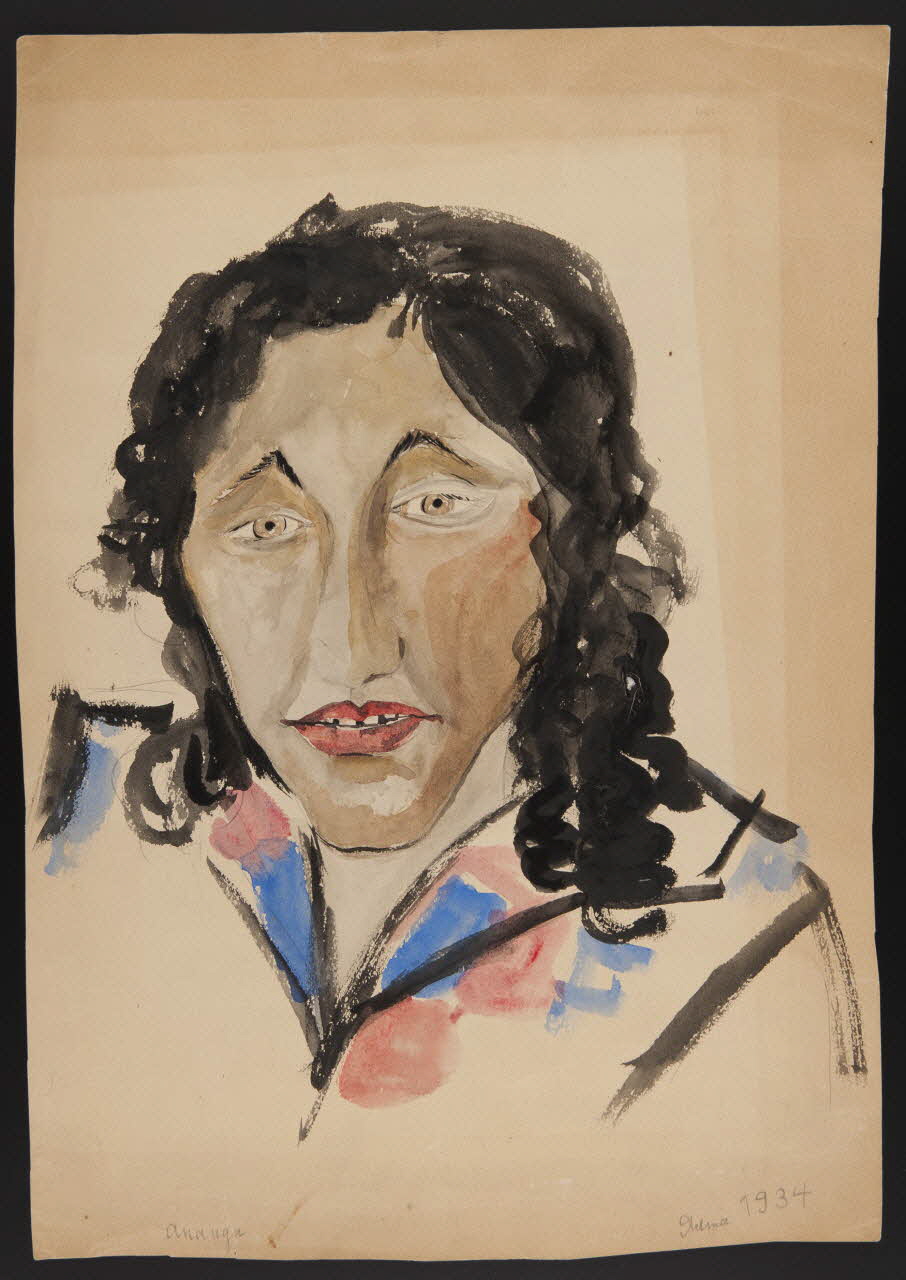 Sonia Steinsapir dessin Portrait de femme Russie 1934 1980.82.9 Photo (c) Mucem