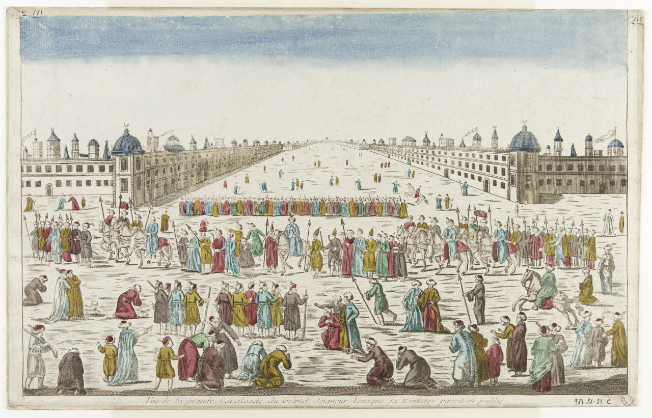 imagerie ancienne Vue de la grande Cavalcade du Grand Seigneur lorsque sa Hautesse paroit en public  a Constantinople 1981.21.51 Photo