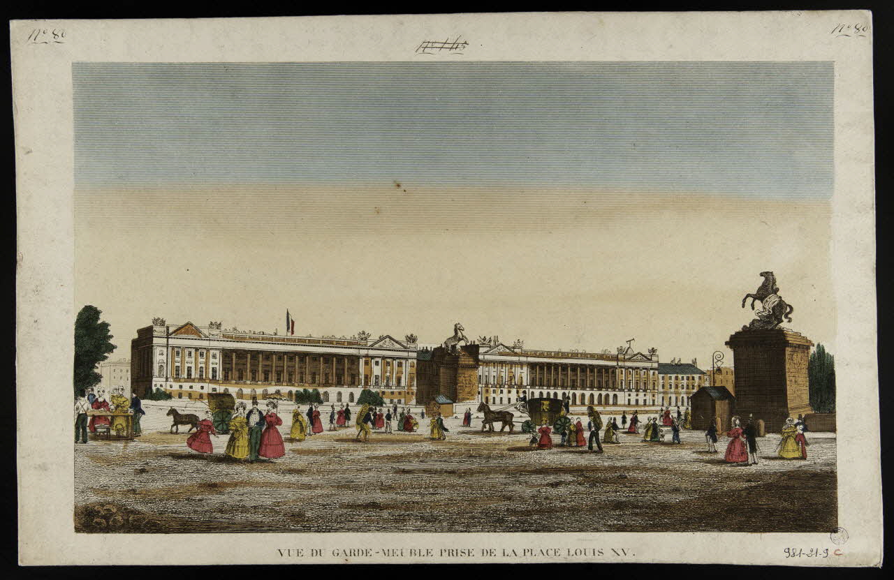 imagerie ancienne VUE DU GARDE-MEUBLE PRISE DE LA PLACE LOUIS XV. 1981.21.9 Photo