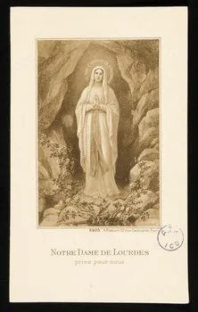 estampe NOTRE DAME DE LOURDES  priez pour nous 1981.22.18 Photo