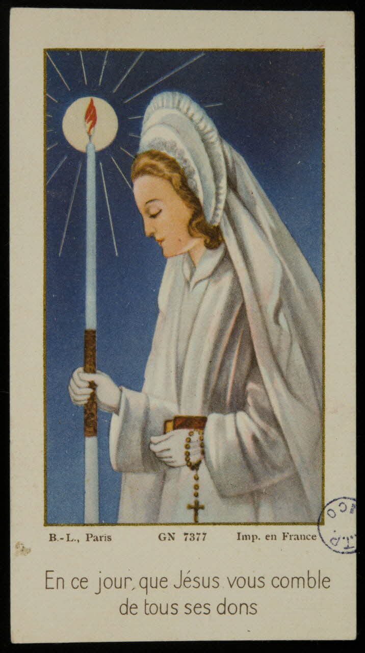 Bouasse-Lebel Vve et fils aîné image pieuse En ce jour, que Jésus vous comble  de tous ses dons 1951 1981.22.37 Photo